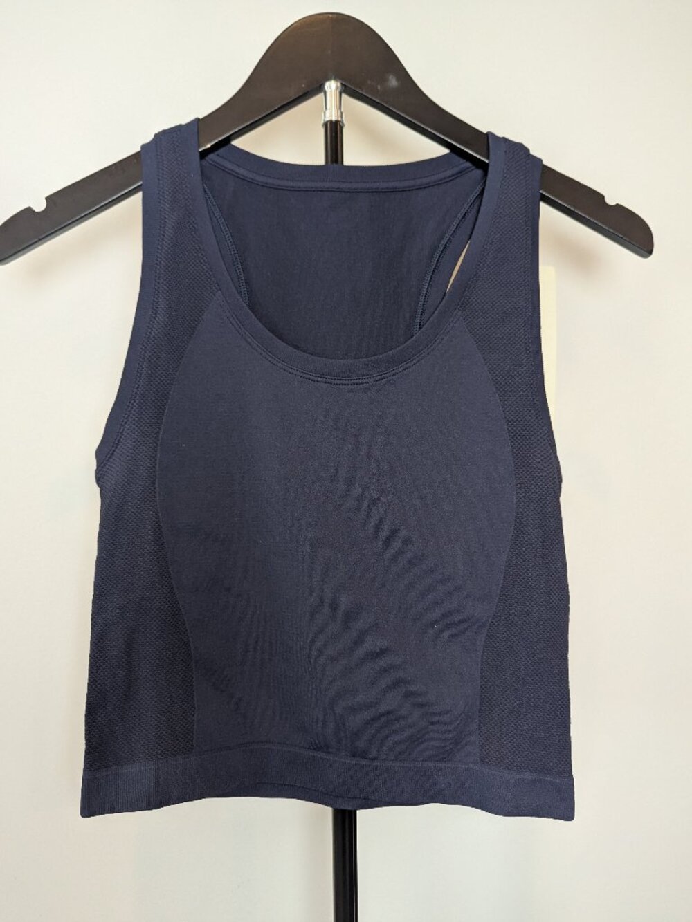 NWT Sweaty Betty Womens Size XS Athlete Seamless Workout Cropped Tank Navy Blue